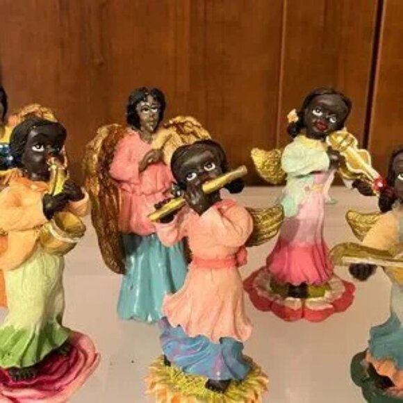 Instrument Playing African-American Vintage Figurines (Set of 6) (c/x) - Picture 4 of 16